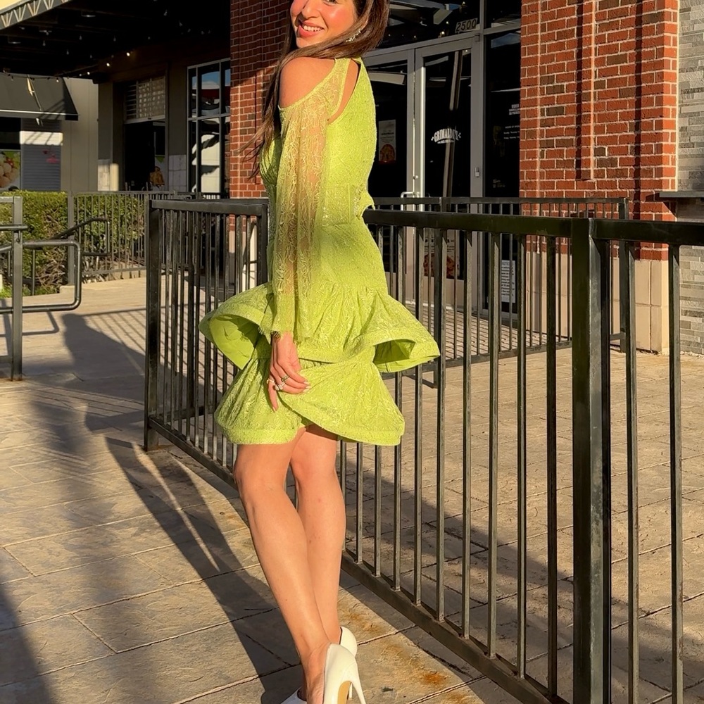 Gorgeous green butterfly dress